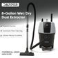 8 Gallon Wet Dry Dust Extractor Vacuum with Auto HEPA Filter