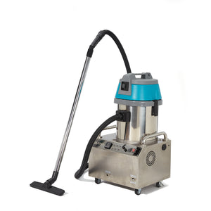 Nettoyeur vapeur commercial avec aspirateur sec/humide et pour tissus d'ameublement - Réservoir de 2 gallons