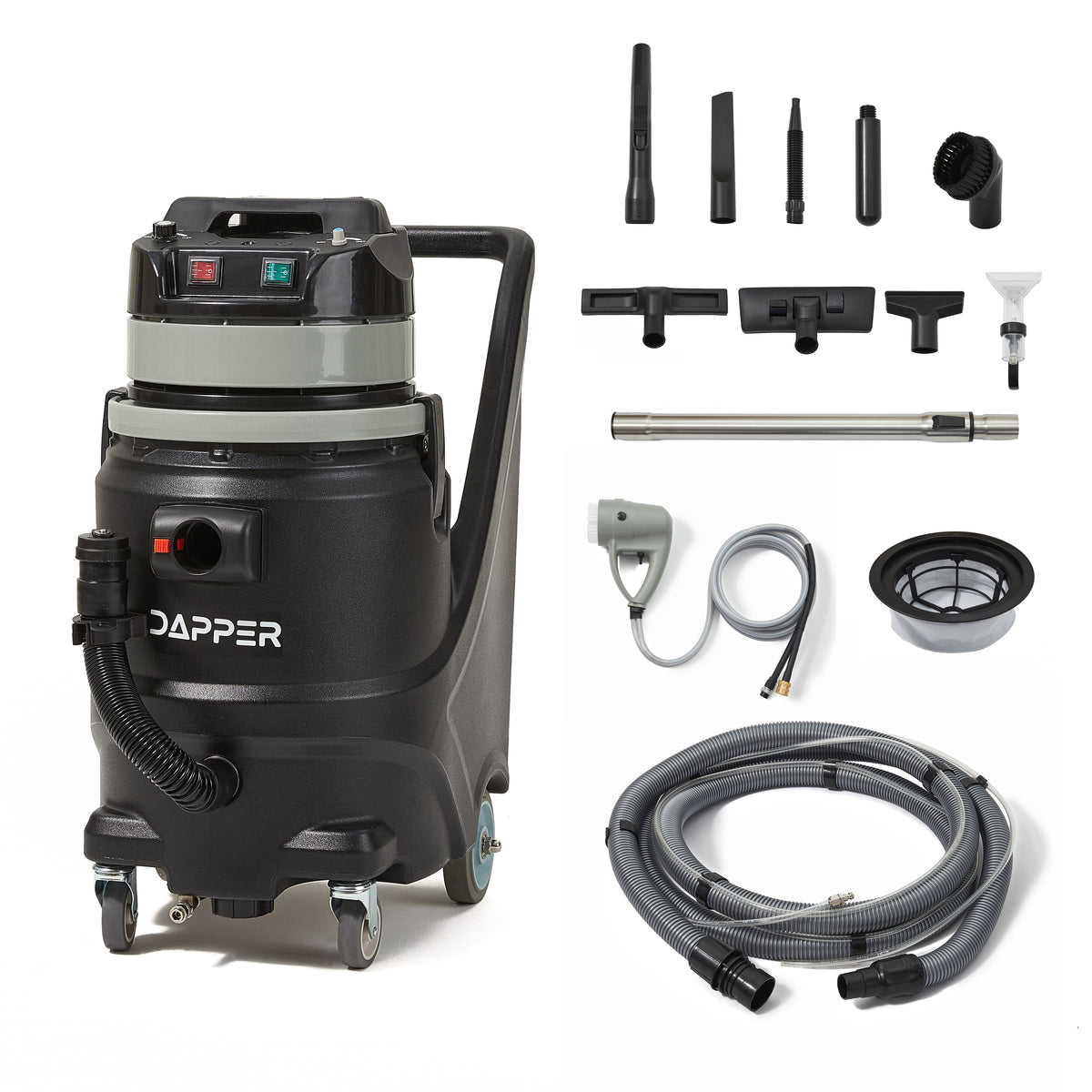 Wet Dry Vacuum Cleaner with Steam, Water Extraction & Scrub Brush 4.5 Gal. Tank