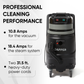 Wet/Dry Vacuum Cleaner with Steam, Water Extraction & Scrub Brush 4.5 Gal. Tank