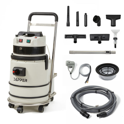 Wet/Dry Vacuum Cleaner with Steam, Cold Water Extraction & Scrub Brush, 2.5 Gal. Tank