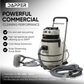 Wet/Dry Vacuum Cleaner with Steam, Cold Water Extraction & Scrub Brush, 2.5 Gal. Tank