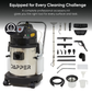 Wet Dry Vacuum & Steam Cleaner with Carpet & Upholstery Extractor 5.5 Gal. Recovery Tank