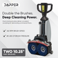 Battery Powered Portable Hand Held Walk Behind Floor Scrubber Machine 20.5 Inch Cleaning Path 22 Inch Squeegee 1.2 Gal Tank Up to 18000 Sq Ft per Hour