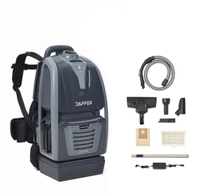 Aspirateur dorsal commercial et souffleur 2-en-1 sur batterie 6 pintes