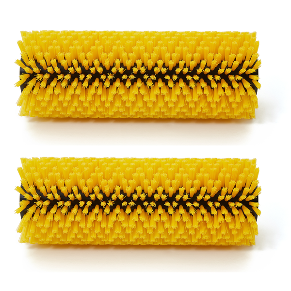 Ensemble de brosses jaunes pour machine à brosses contra-rotatives (CRB)